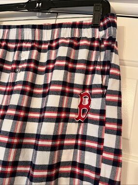 Men's MLB Boston Red Sox plaid flannel pajama pants